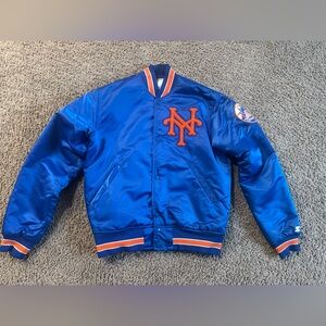 Vintage Men's Blue 80's Mets Stadium Jacket